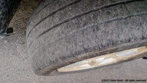 A badly defective and dangerous tire.